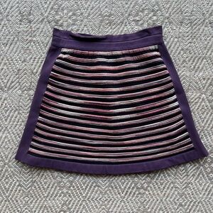 M Missoni Multicolor Burgundy Mini Skirt Womens‎ EU 42 Italian Designer